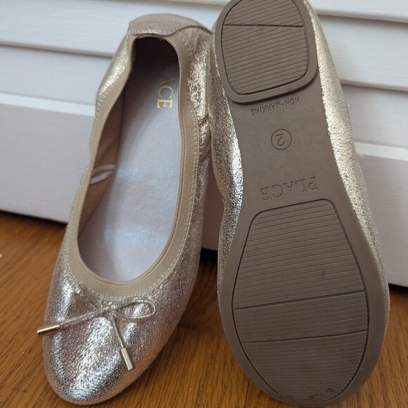 Girls gold Children's Place ballet flats - Picture 3 of 6